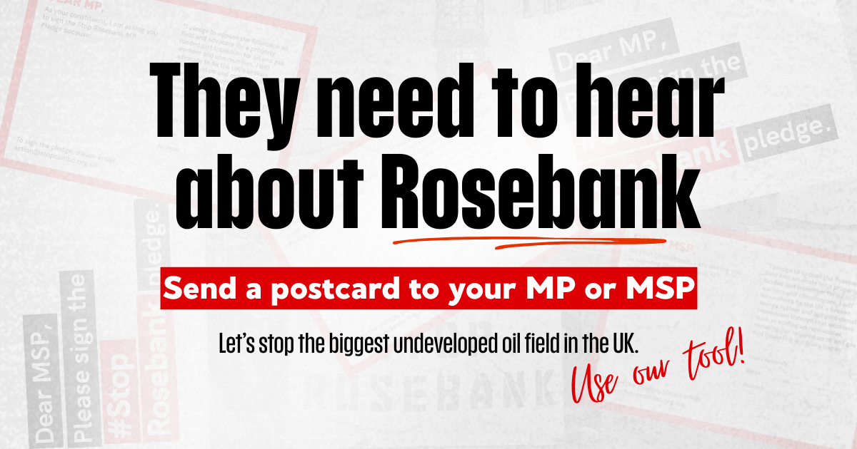 Send a postcard to your MP/MSP to #StopRosebank